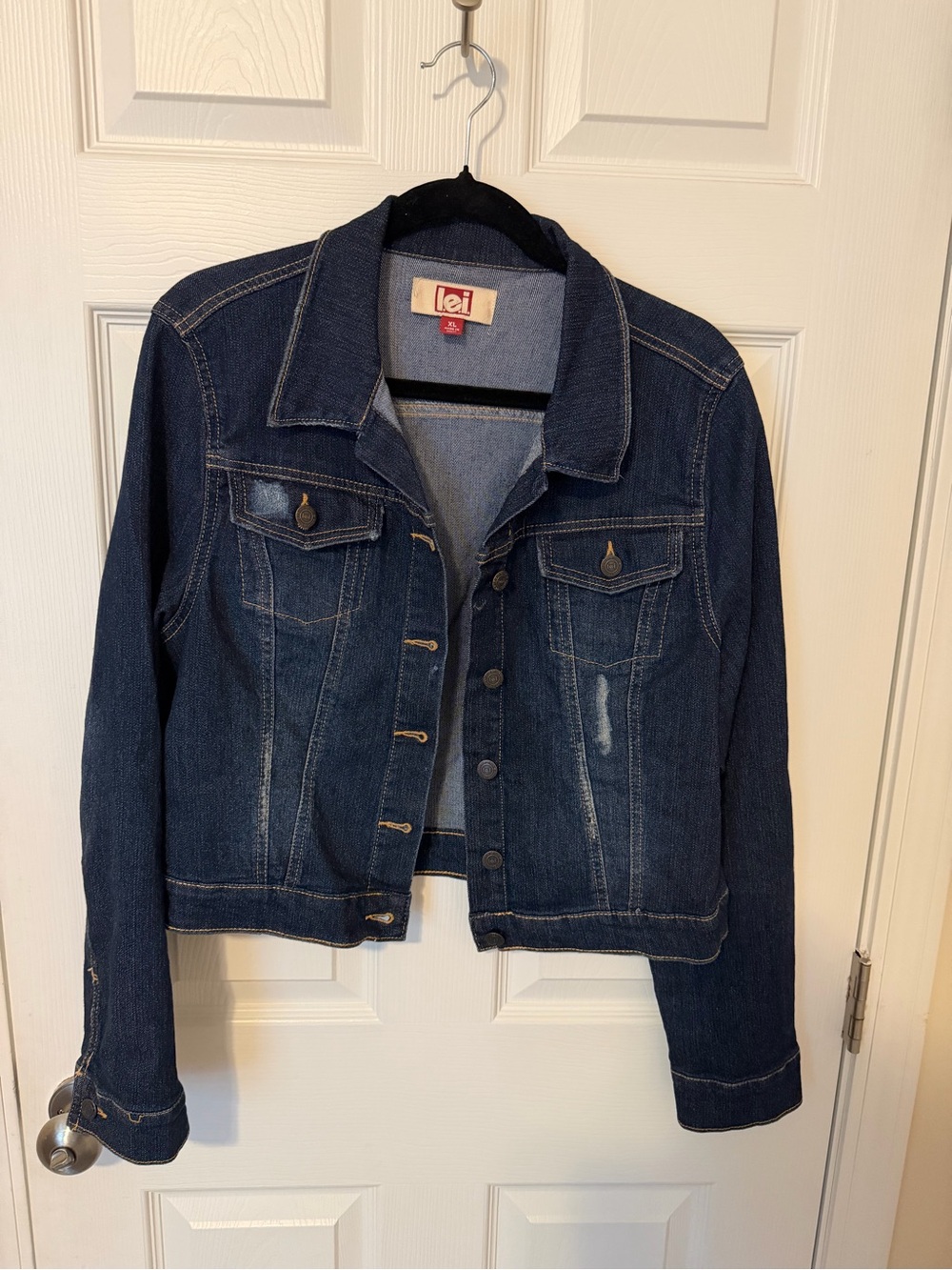 lei Black and Dark Indigo Denim Jacket Y2K Great Condition